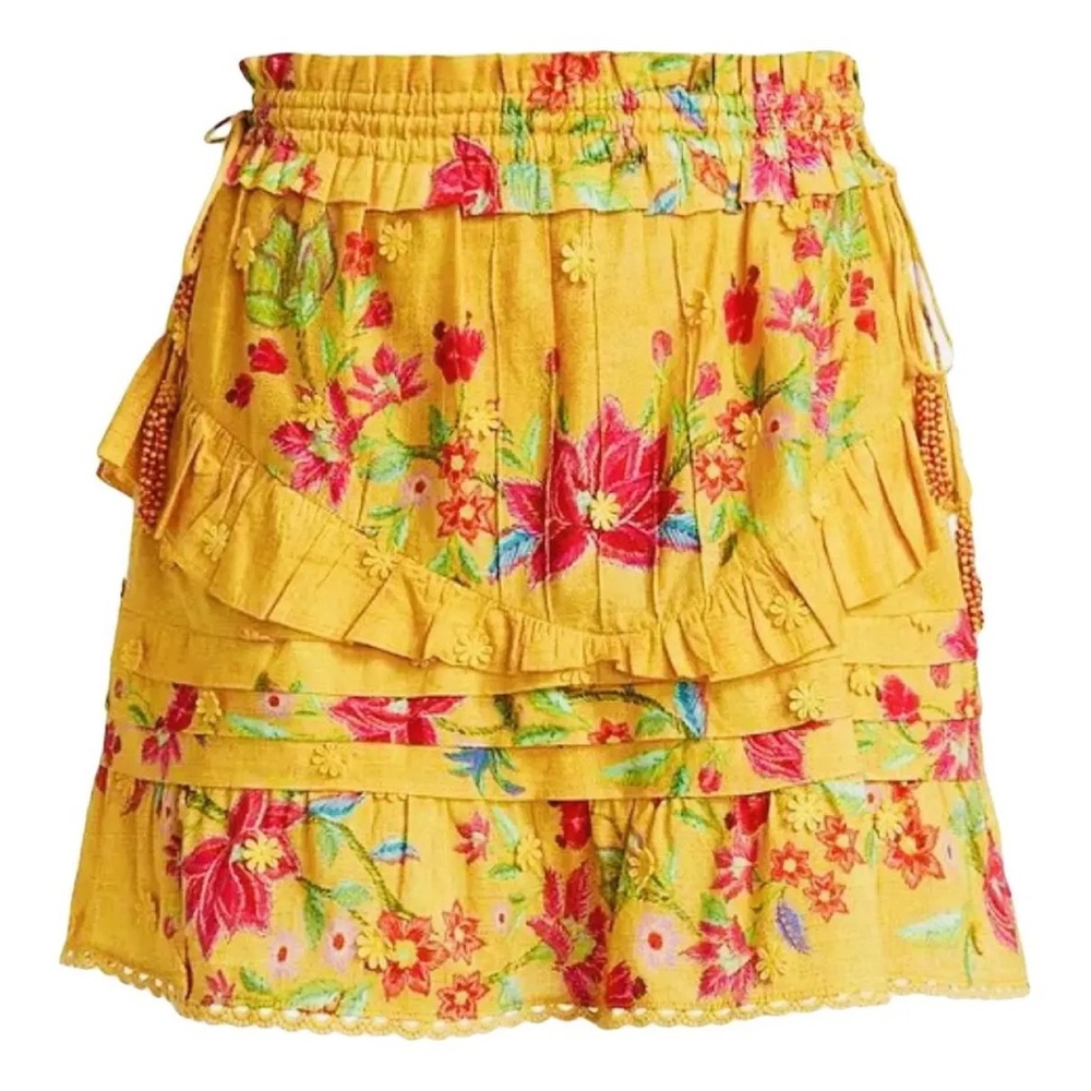 FARM Rio | Flower Dream Ruffle Mini Skirt
